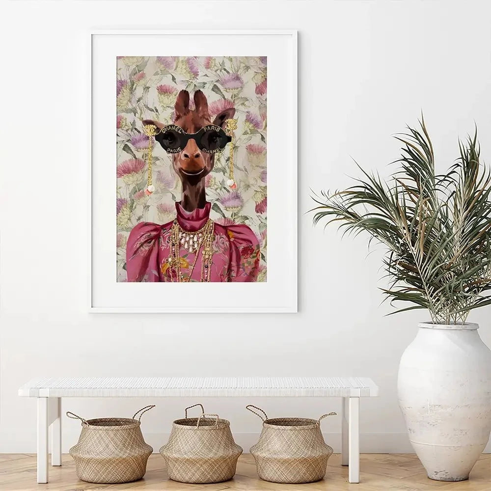 Upmarket Giraffe Framed Art Print