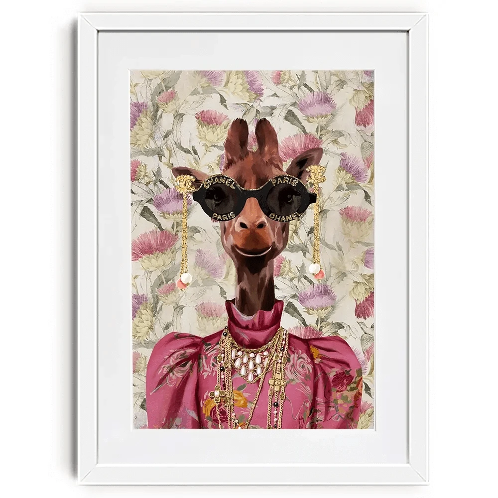 Upmarket Giraffe Framed Art Print