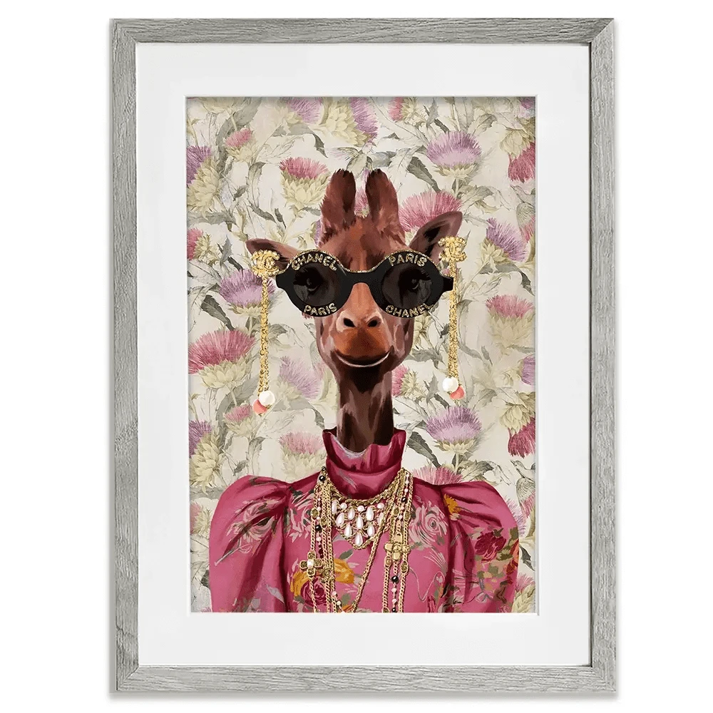Upmarket Giraffe Framed Art Print
