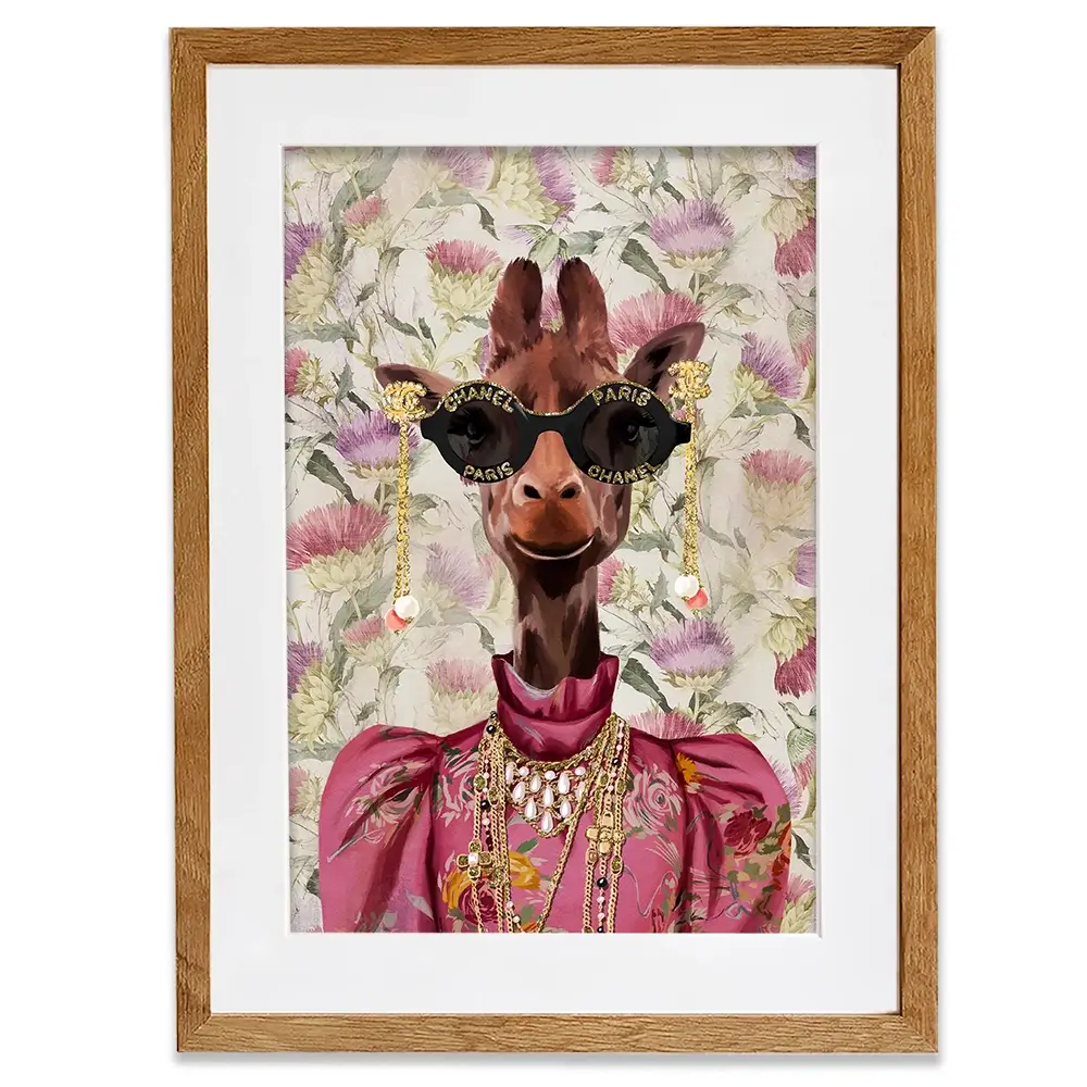 Upmarket Giraffe Framed Art Print