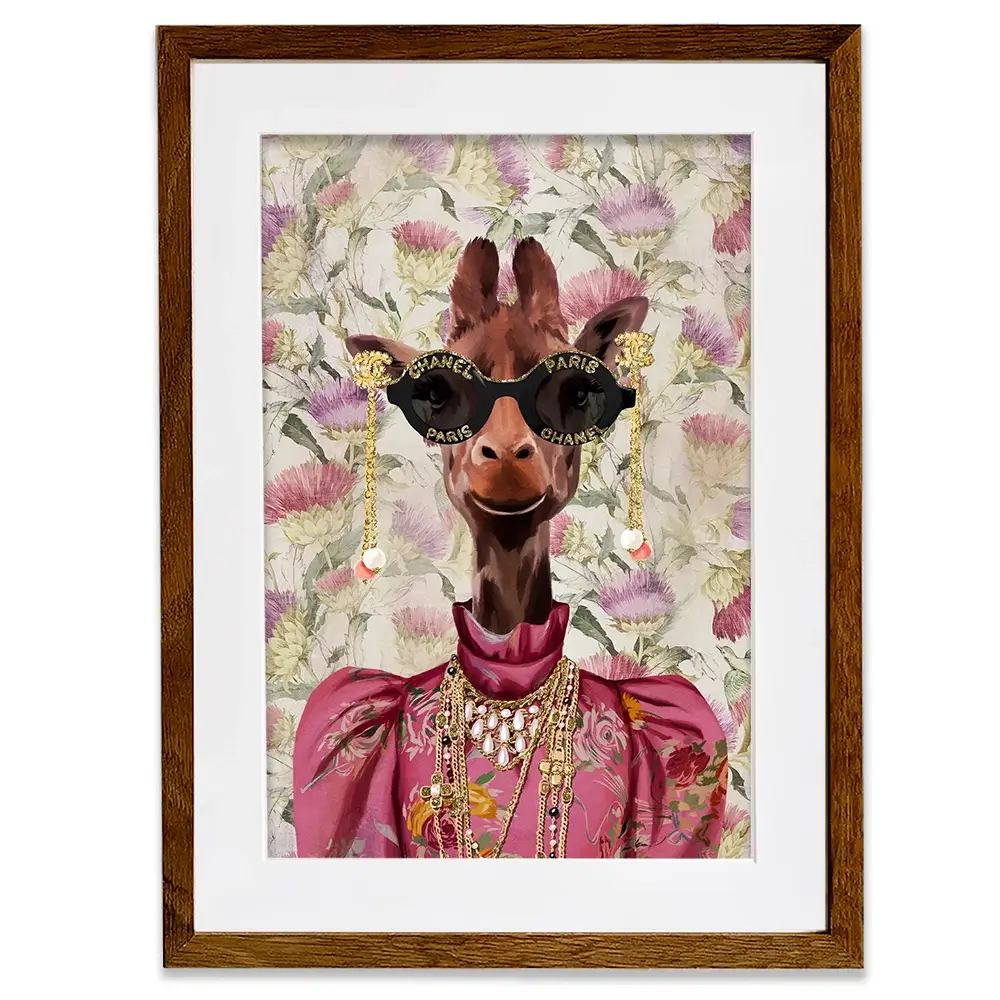 Upmarket Giraffe Framed Art Print