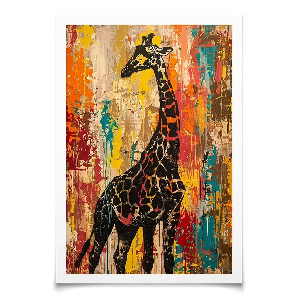 Safari Giraffe Art Print