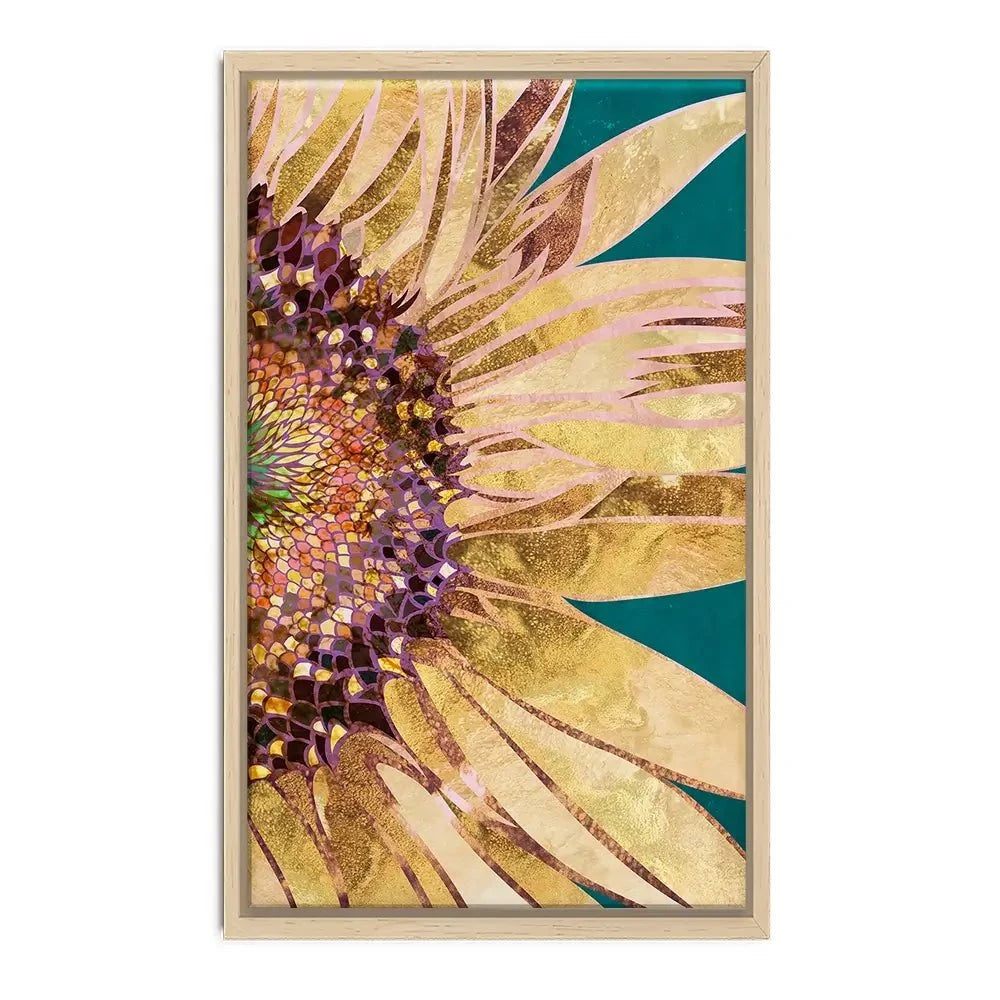 Beautiful Sunflower Portrait Canvas Print