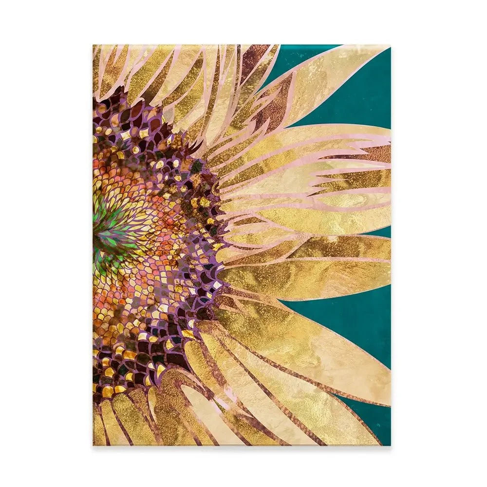 Beautiful Sunflower Portrait Canvas Print