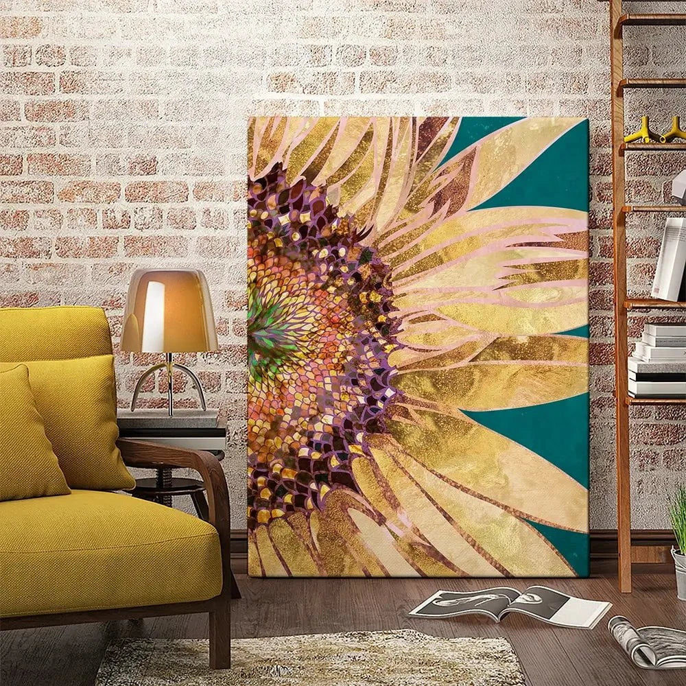 Beautiful Sunflower Portrait Canvas Print
