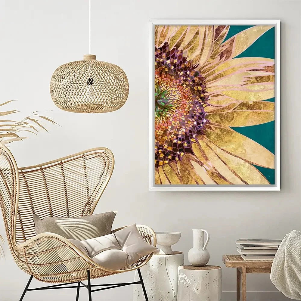 Beautiful Sunflower Portrait Canvas Print