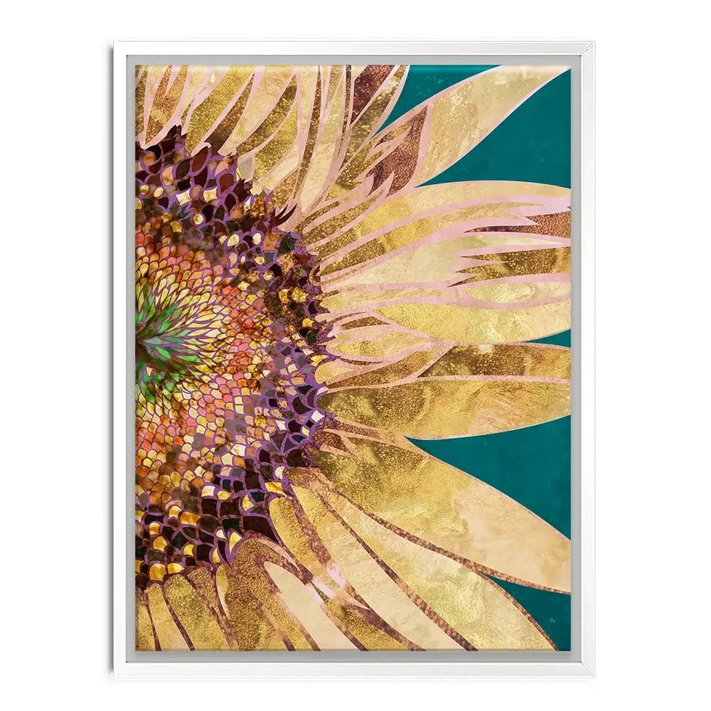 Beautiful Sunflower Portrait Canvas Print