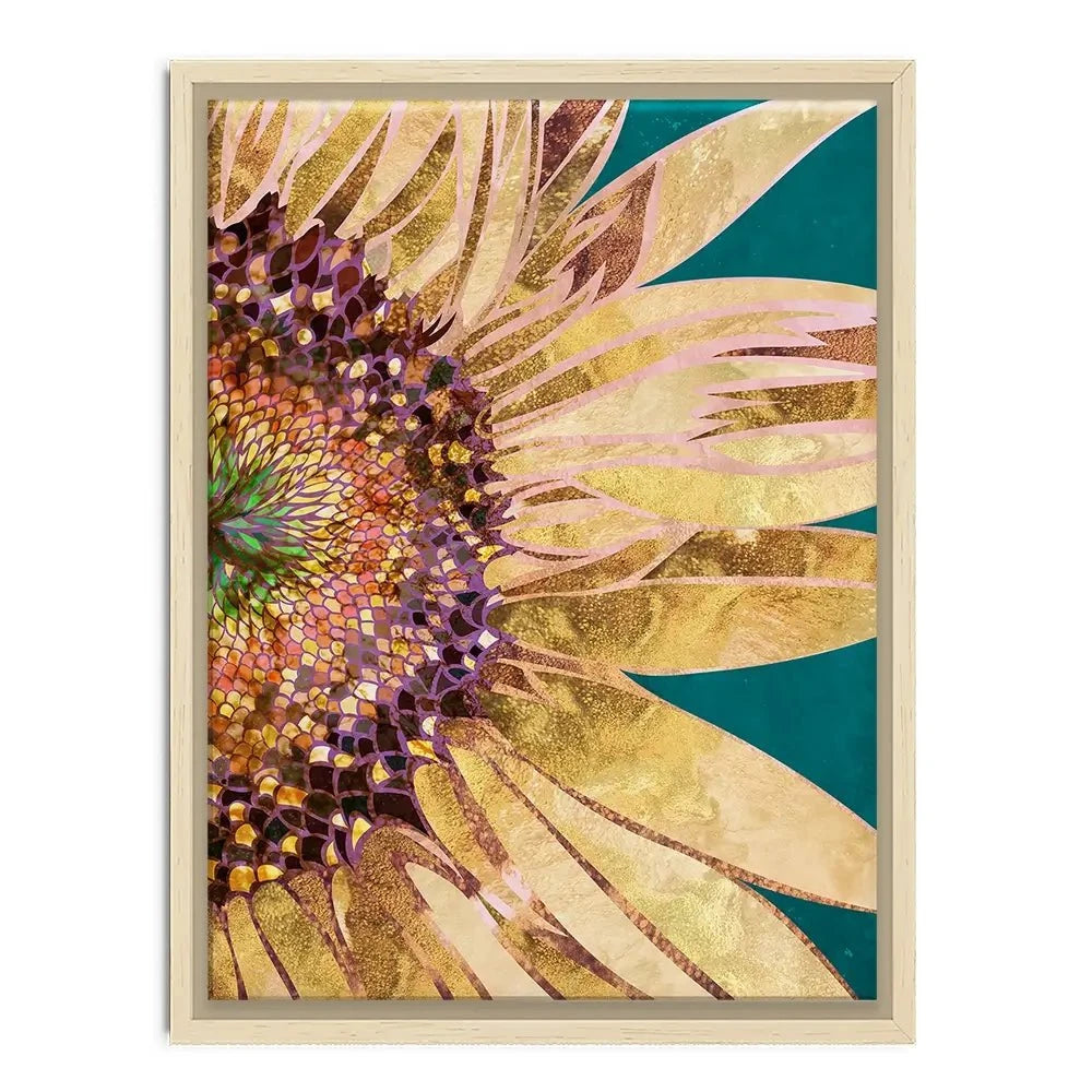 Beautiful Sunflower Portrait Canvas Print