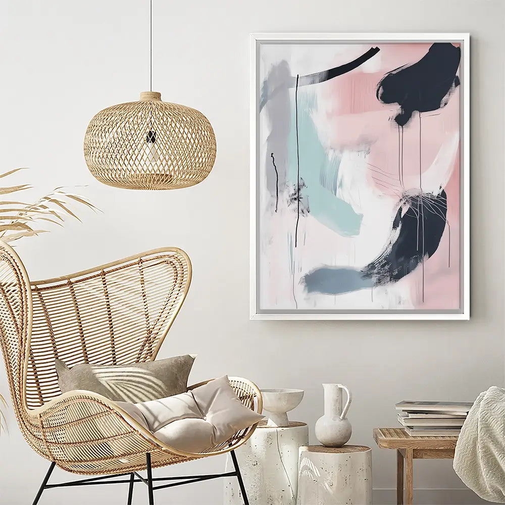 Minimalist Blush Pink Canvas Print