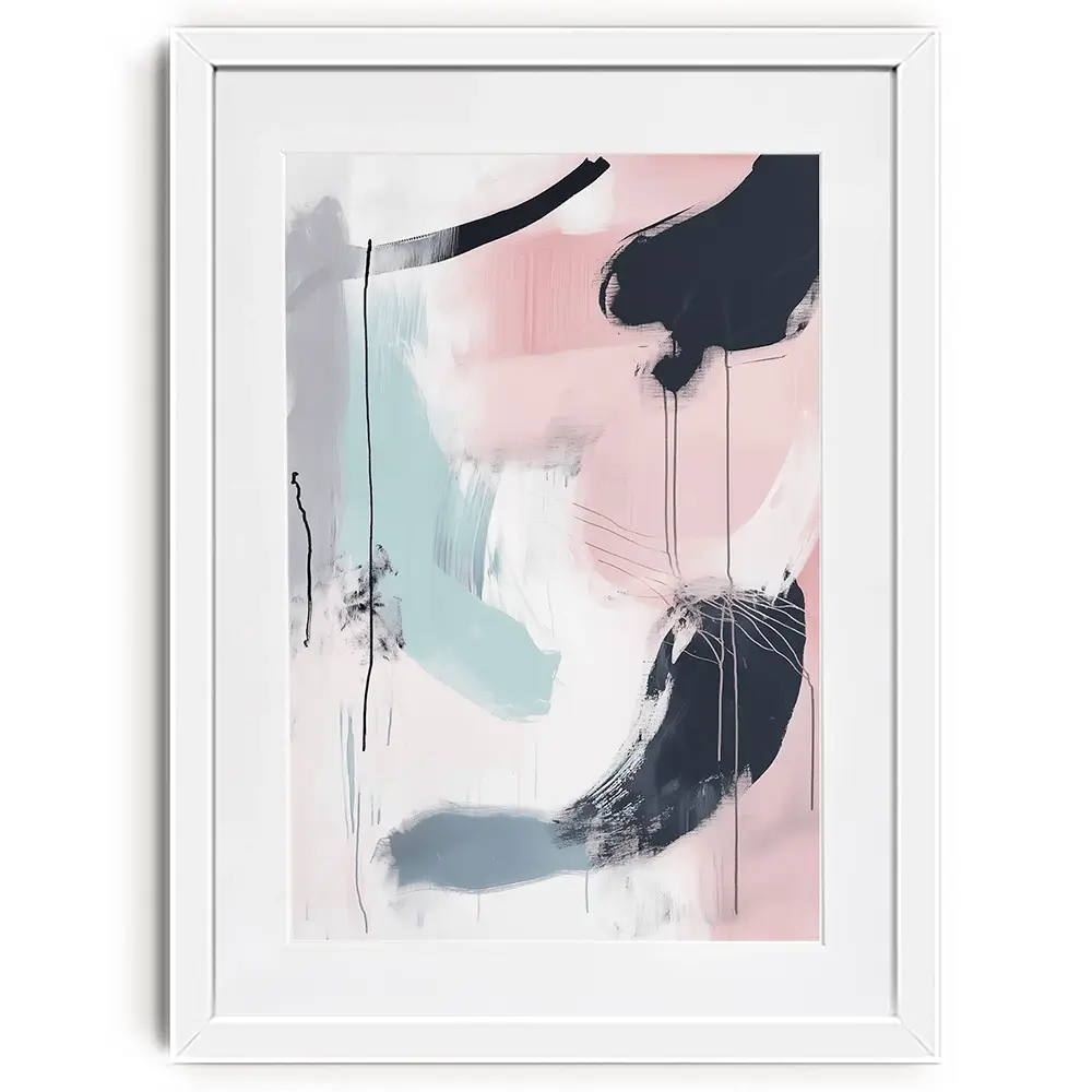 Minimalist Blush Pink Framed Art Print