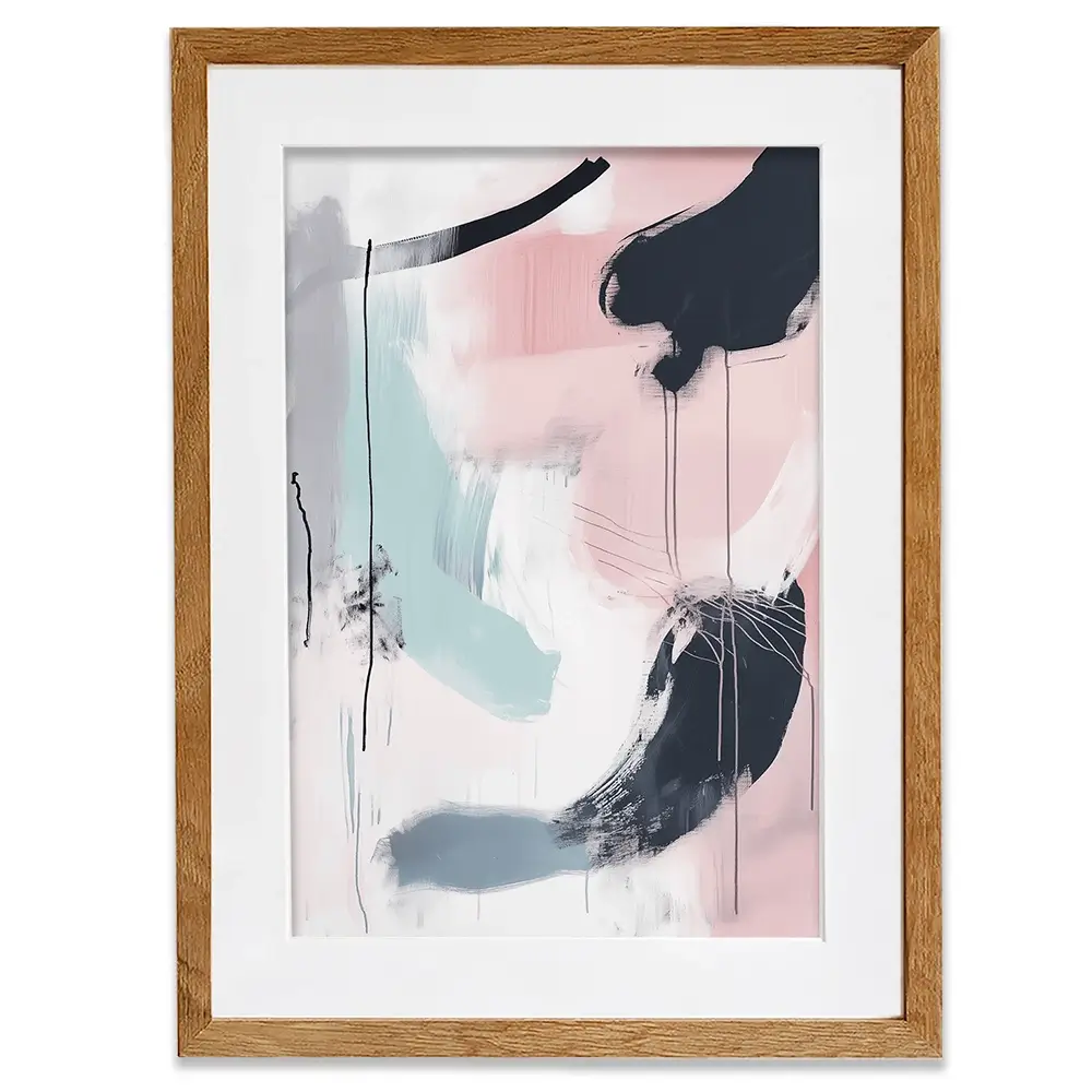 Minimalist Blush Pink Framed Art Print