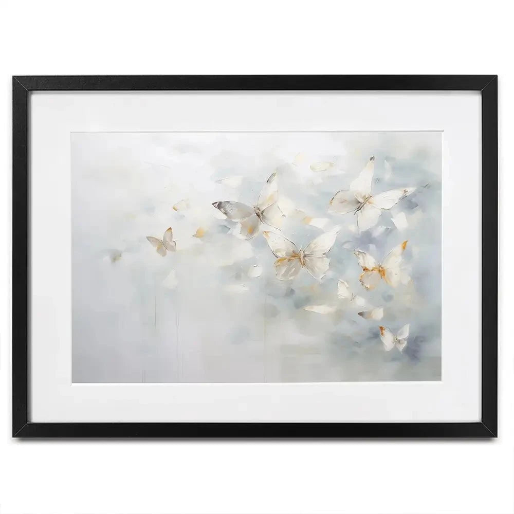 Minimal Butterflies Framed Art Print