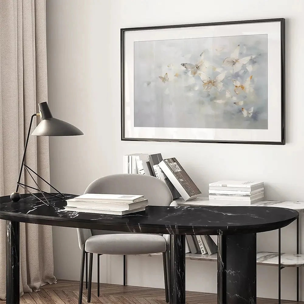 Minimal Butterflies Framed Art Print
