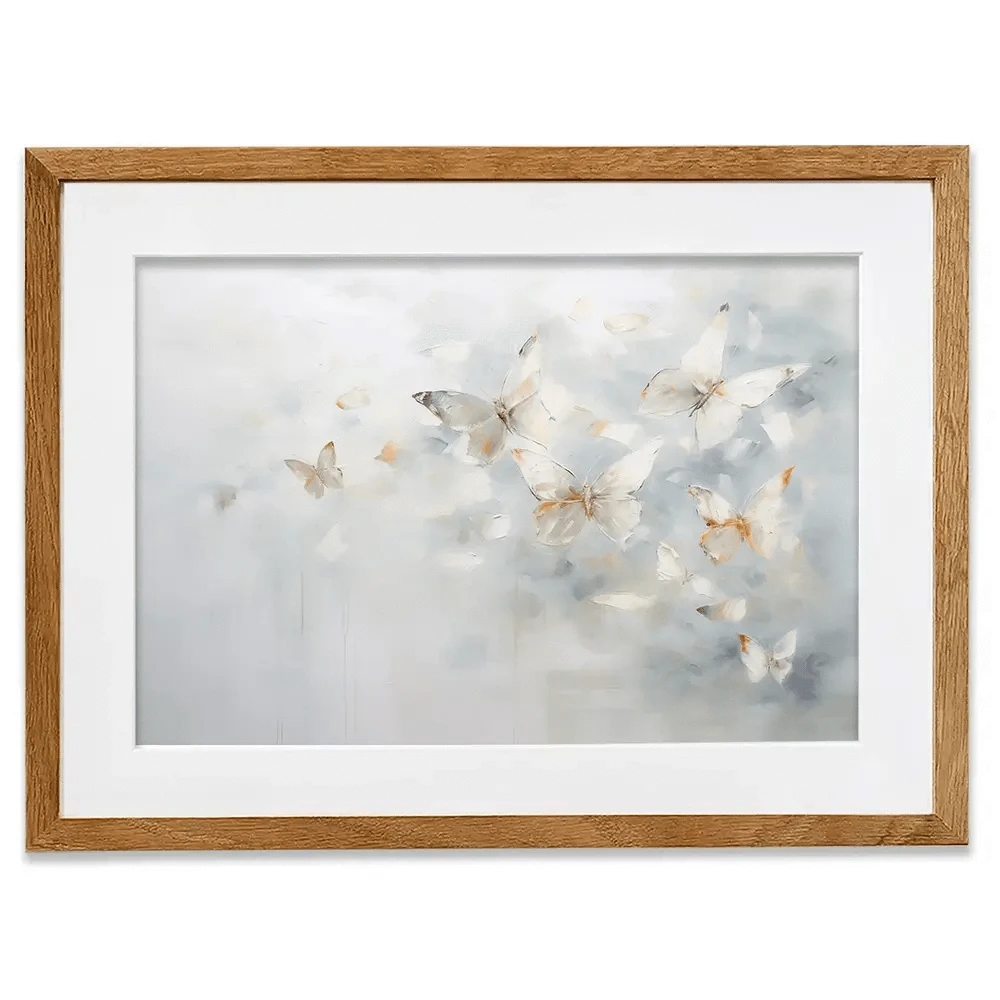 Minimal Butterflies Framed Art Print
