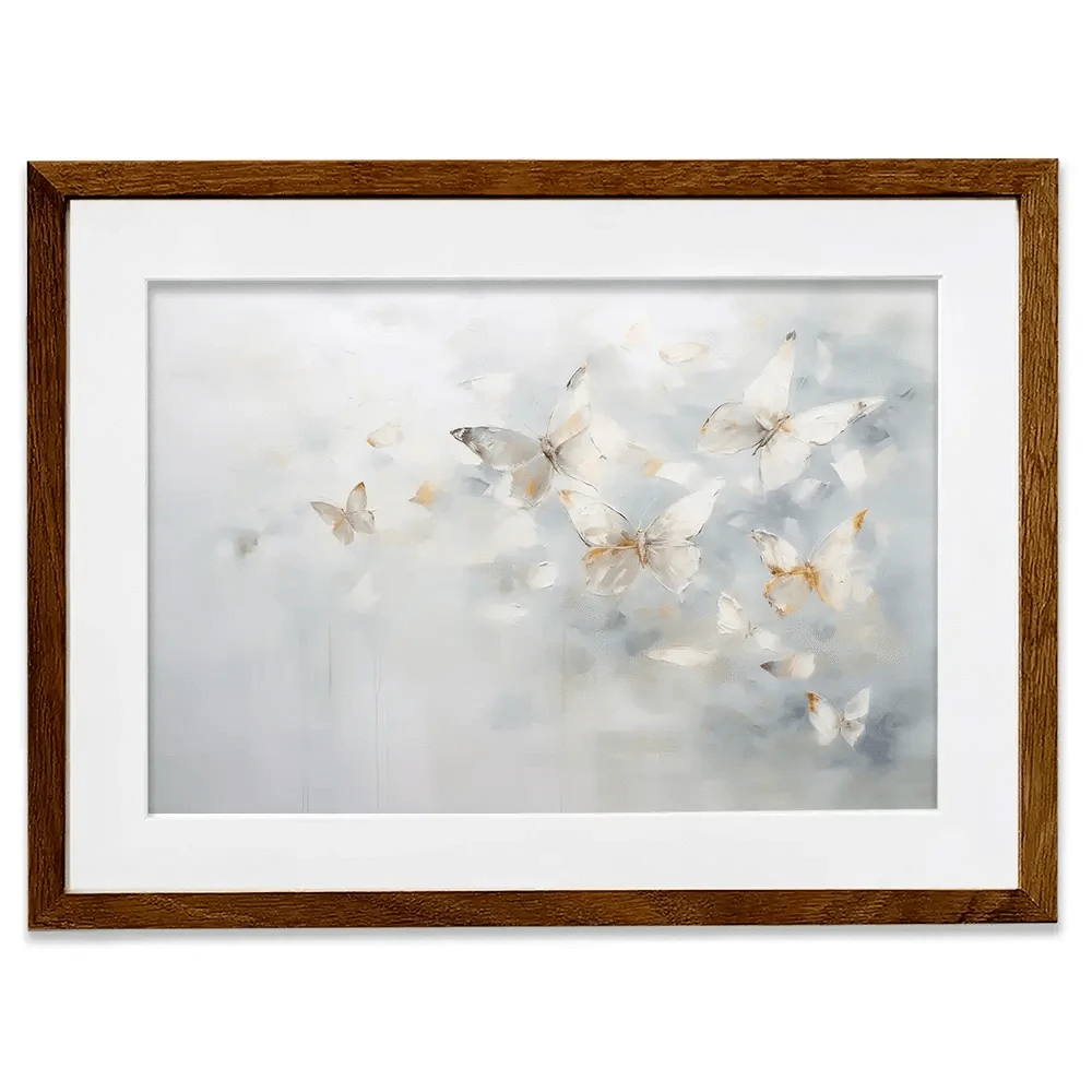 Minimal Butterflies Framed Art Print