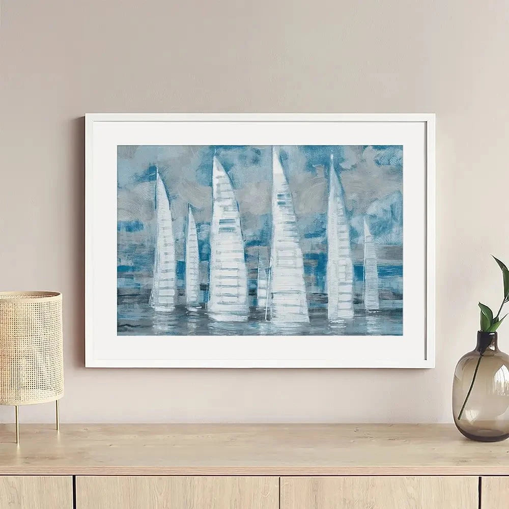 Regatta Collage Framed Art Print