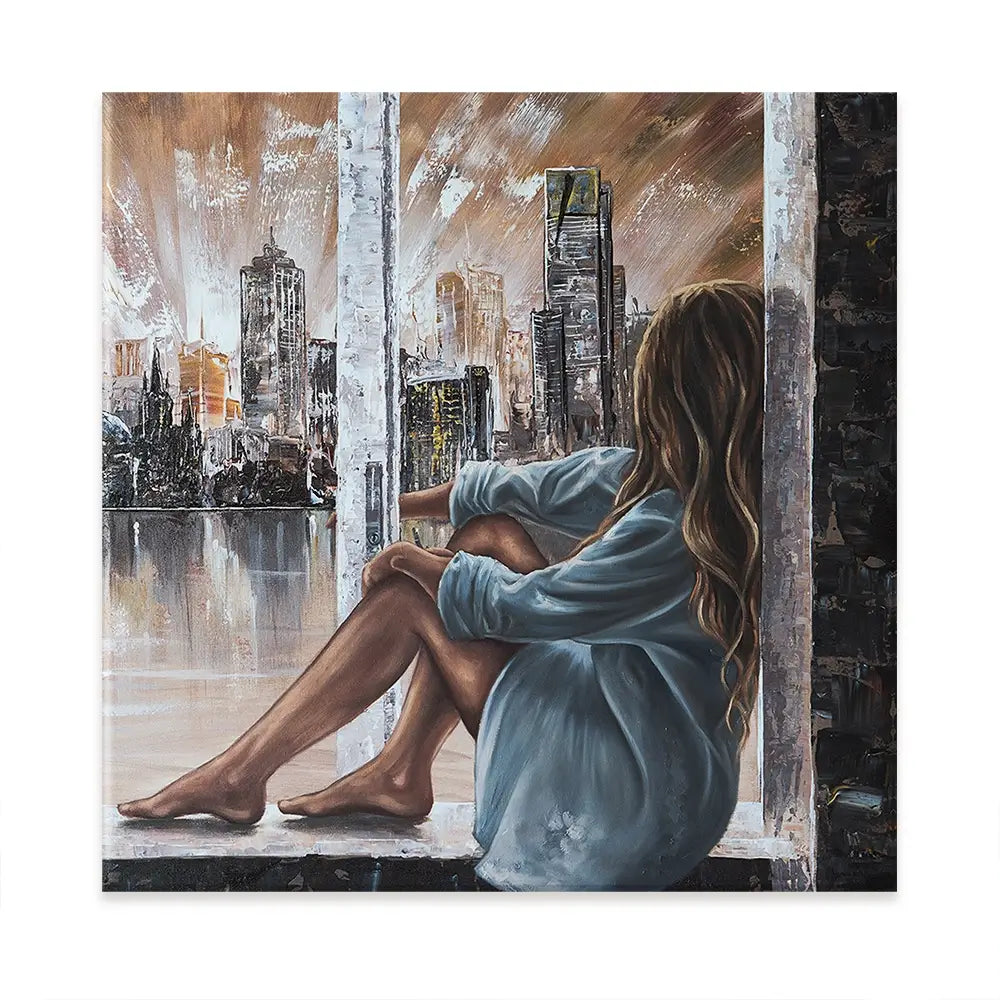 Window View Oversized Canvas Print