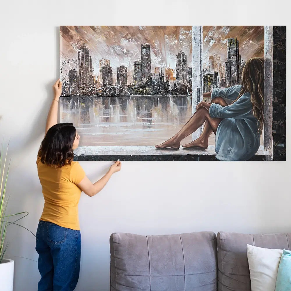 Window View Oversized Canvas Print