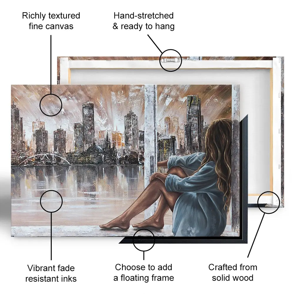 Window View Oversized Canvas Print