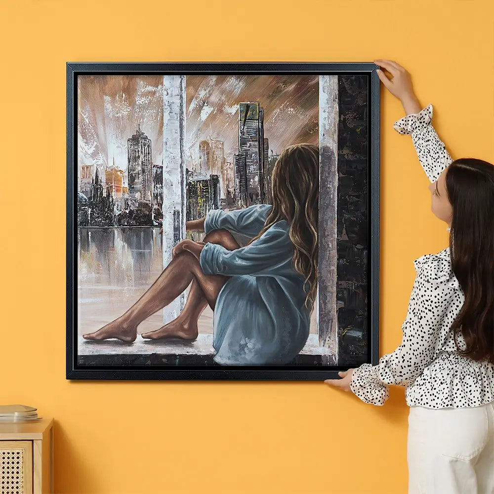 Window View Oversized Canvas Print