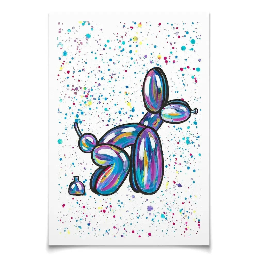 Balloon Dog Pooping Art Print