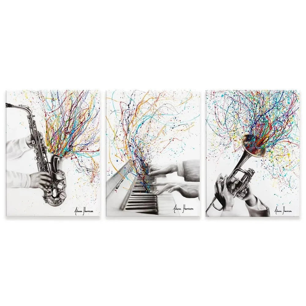 Jazz Band Trio Canvas Print