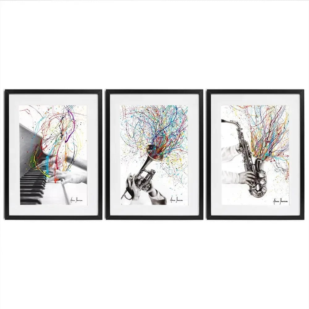 Jazz Band Framed Art Print Trio
