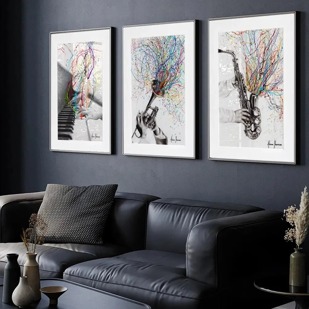 Jazz Band Framed Art Print Trio