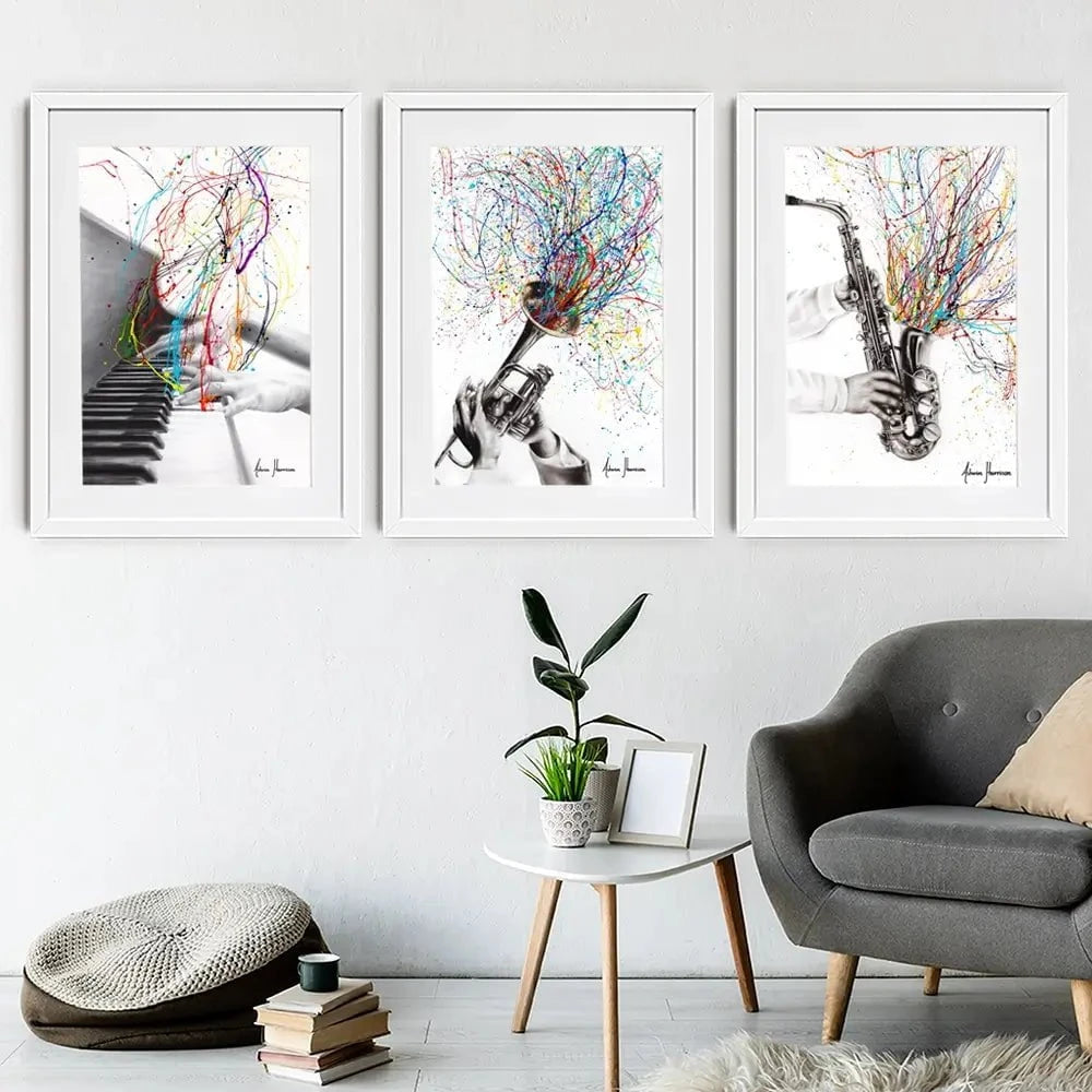 Jazz Band Framed Art Print Trio