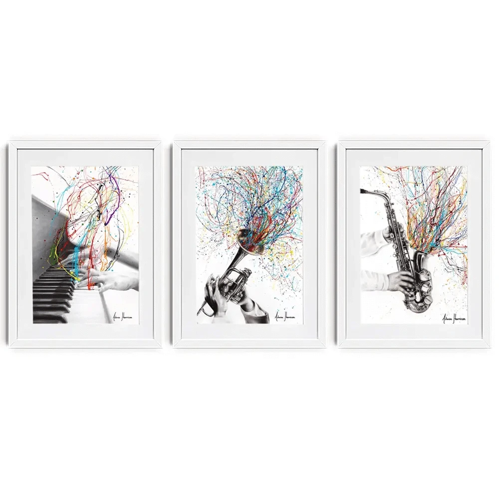 Jazz Band Framed Art Print Trio