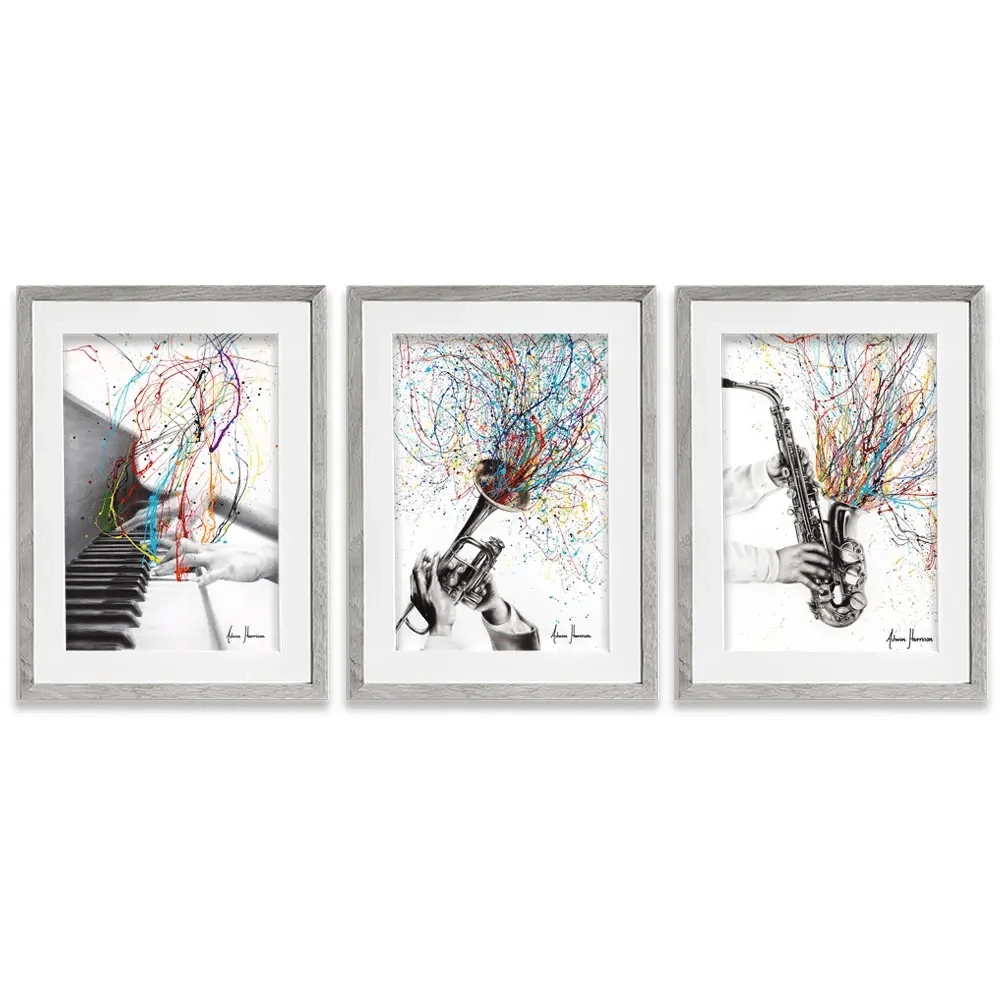 Jazz Band Framed Art Print Trio