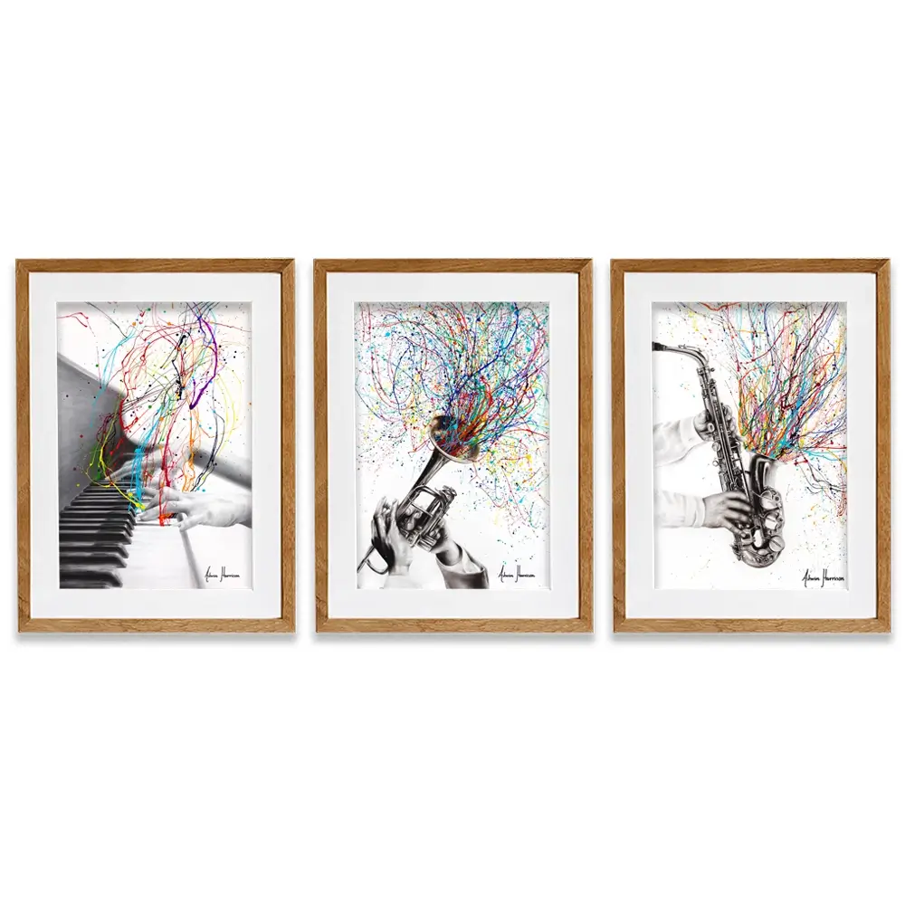 Jazz Band Framed Art Print Trio