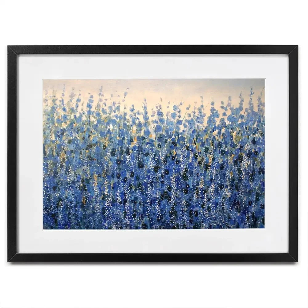 Standing Blue Framed Art Print