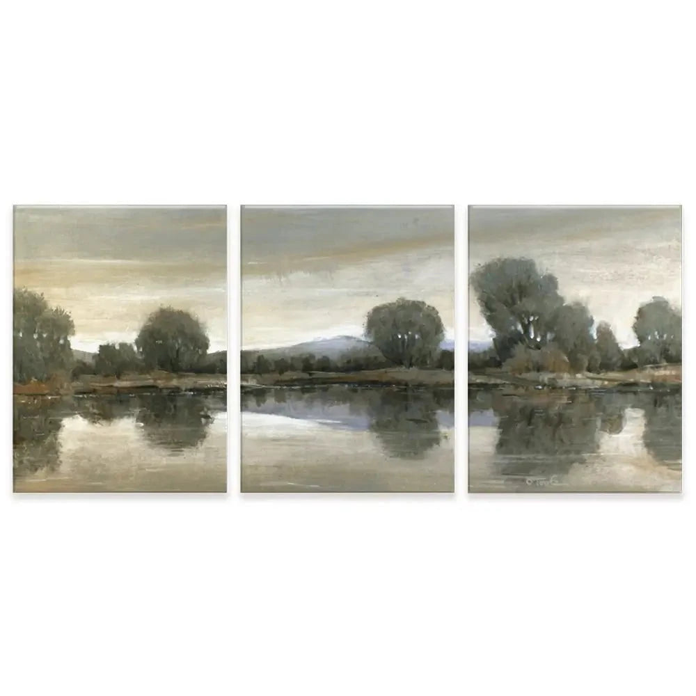 Mirror Lake 2 Trio Canvas Print