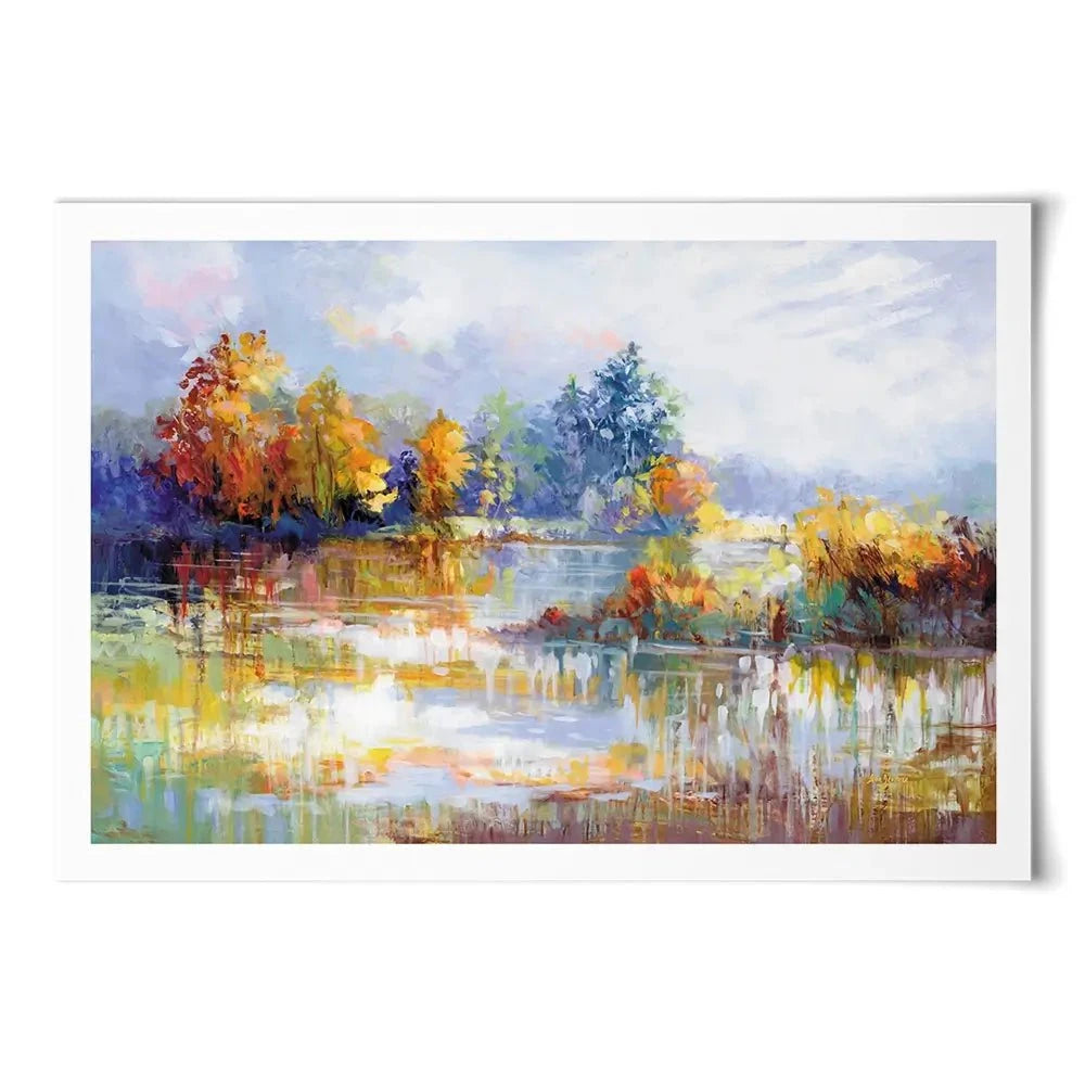 A Moment In The Autumn Glow Art Print