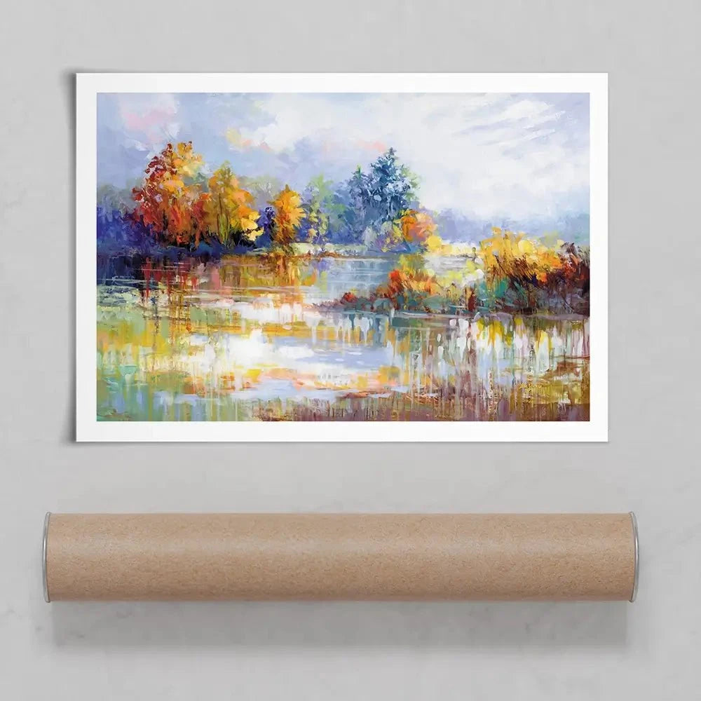 A Moment In The Autumn Glow Art Print
