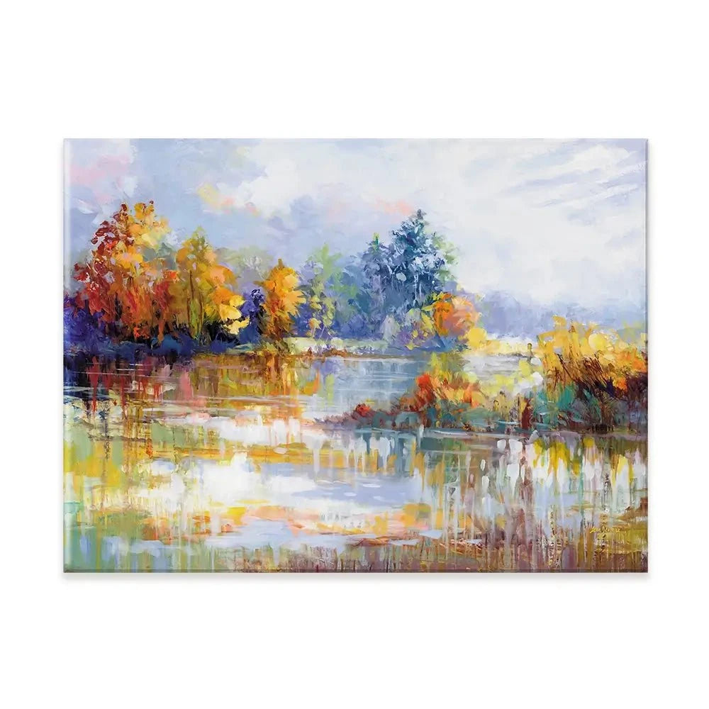A Moment In The Autumn Glow Canvas Print