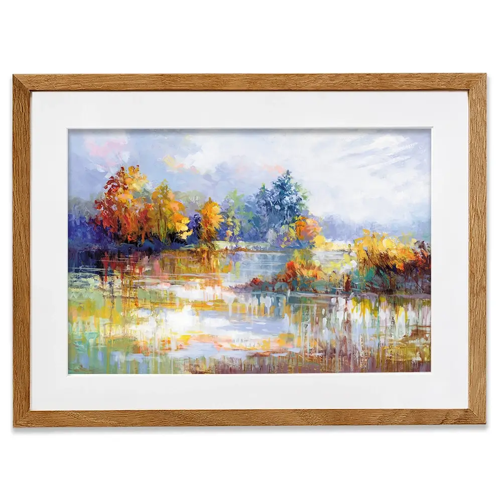 A Moment In The Autumn Glow Framed Art Print