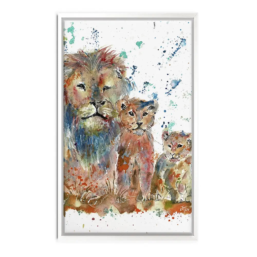 Lion Family Canvas Print