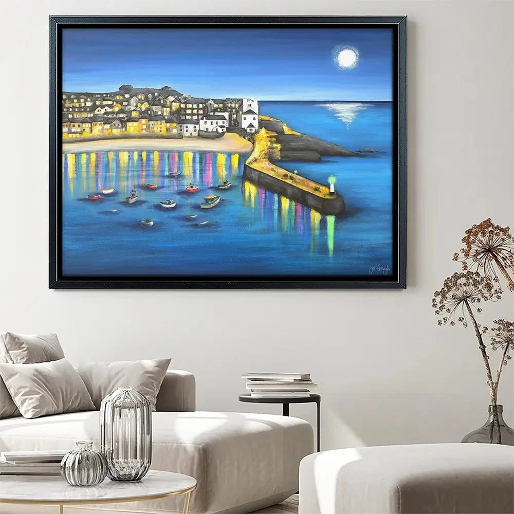 St Ives At Night Canvas Print