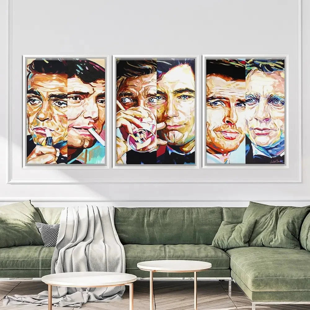 James Bond Collection Trio Canvas Print