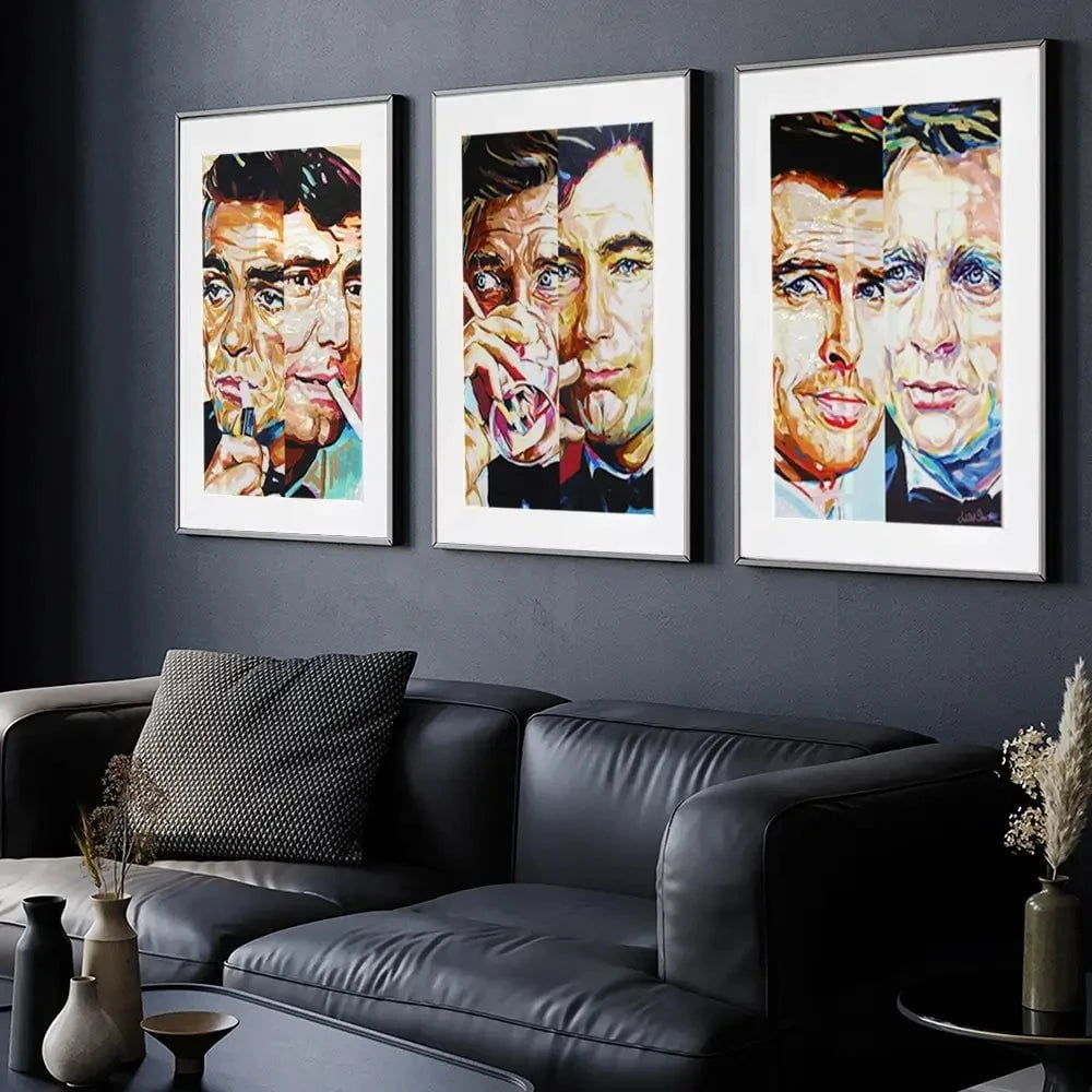 James Bond Collection Framed Art Print Trio