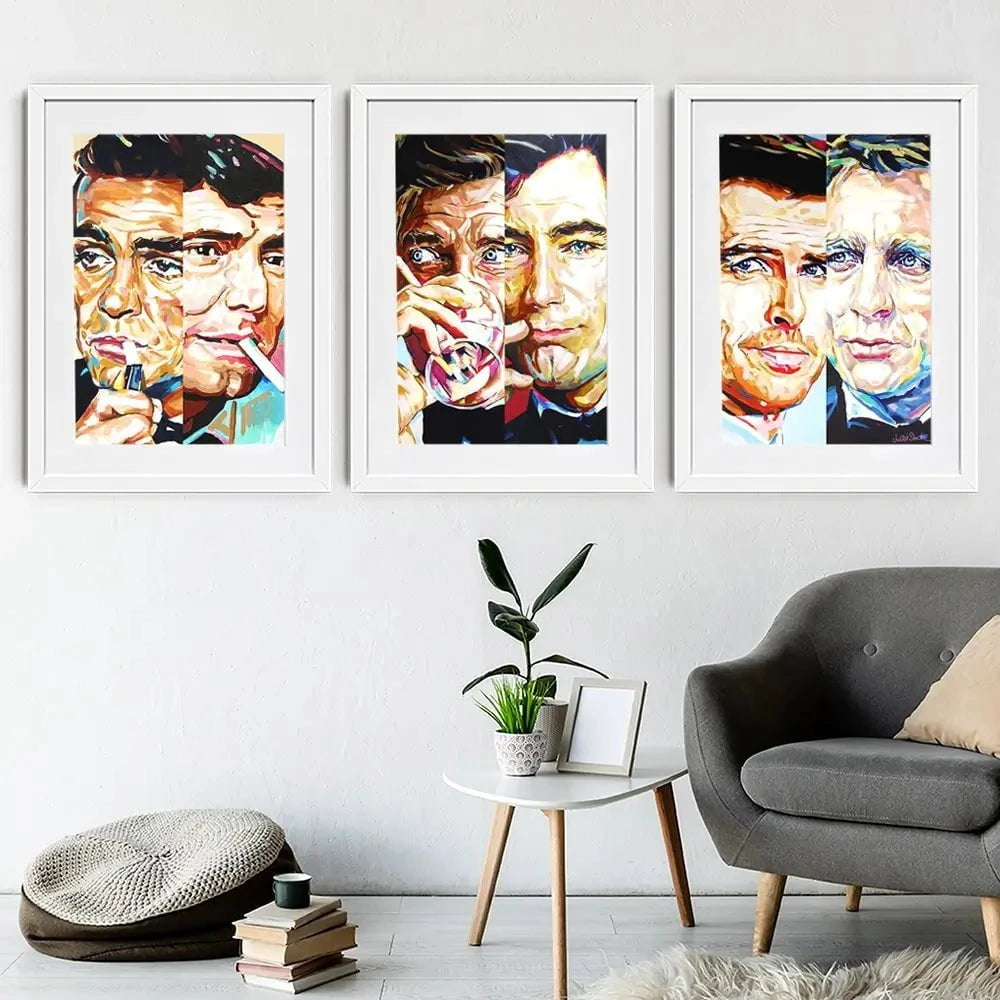 James Bond Collection Framed Art Print Trio