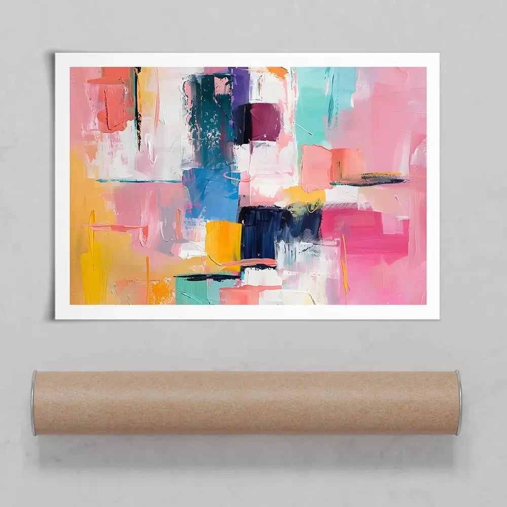 Bright Brushes Of Colour Art Print