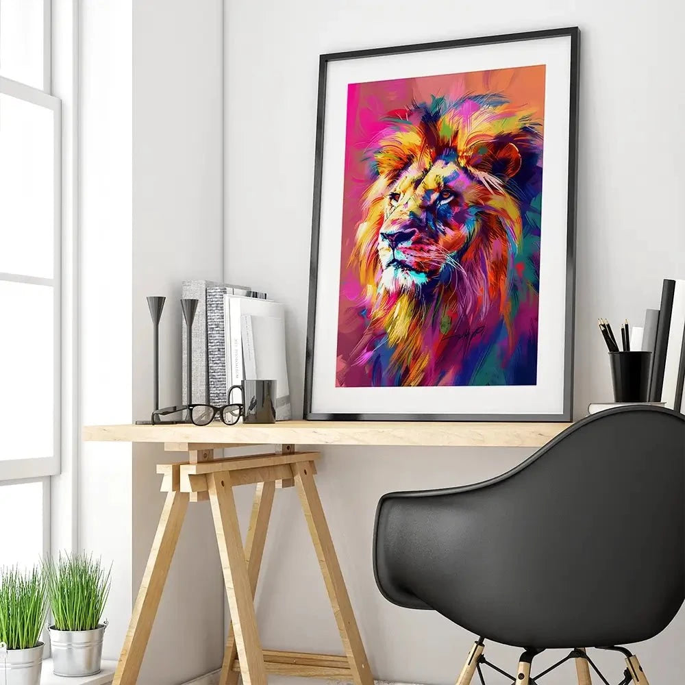 Bold Lion Framed Art Print