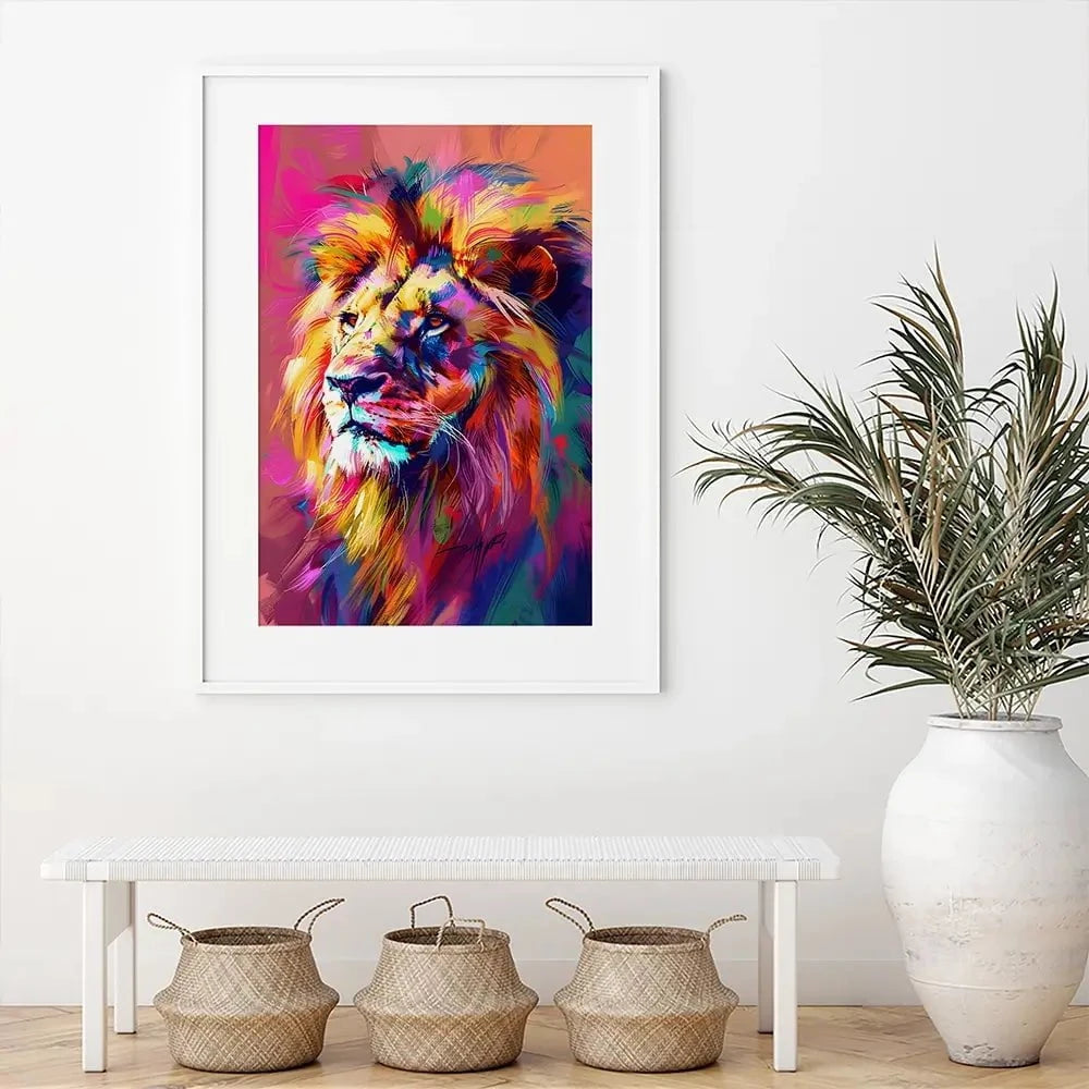 Bold Lion Framed Art Print