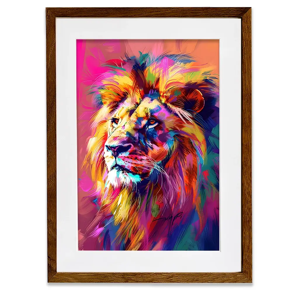 Bold Lion Framed Art Print