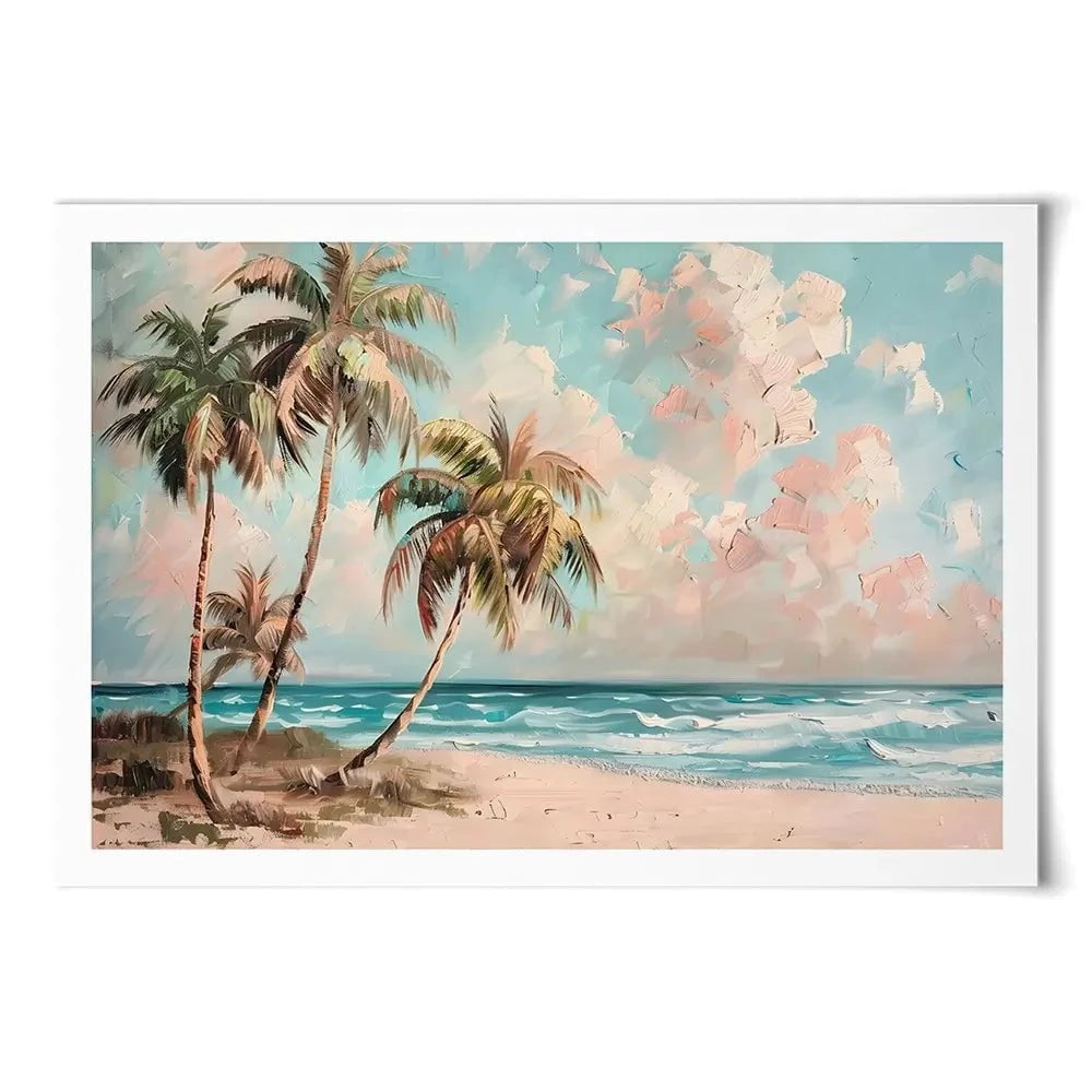 Palm Trees By The Sea Art Print