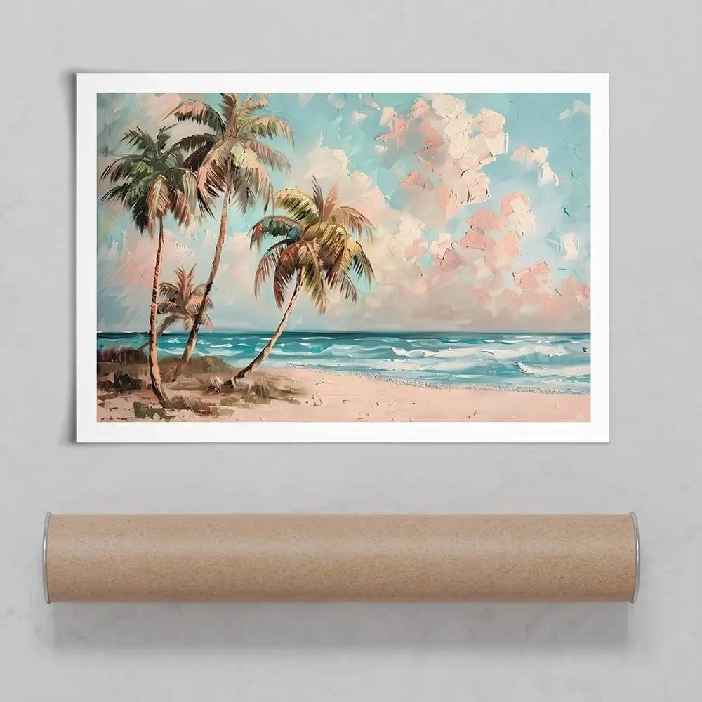 Palm Trees By The Sea Art Print