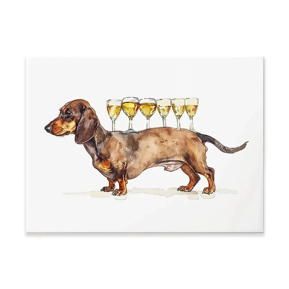 Balancing Dachshund Canvas Print